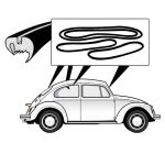 Window seal kit Beetle sedan VW1200, VW1300 and 1302 8.1971 until 12.1977